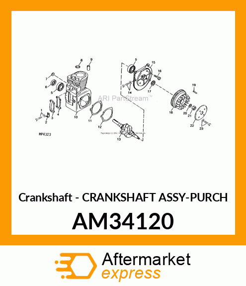 Crankshaft - CRANKSHAFT ASSY-PURCH AM34120