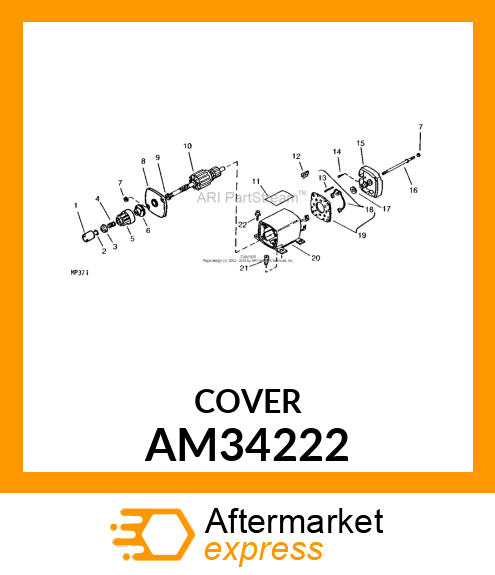 Cap - CAP, DRIVE END ASSY AM34222