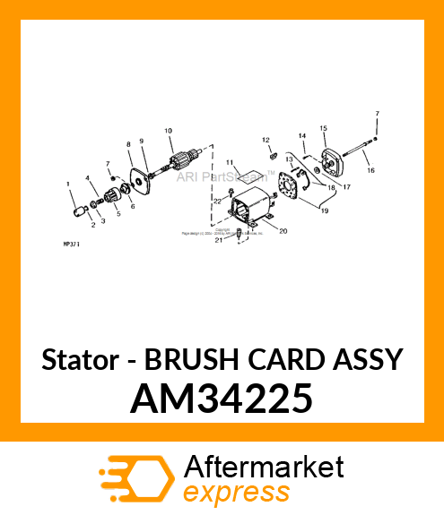 Stator - BRUSH CARD ASSY AM34225