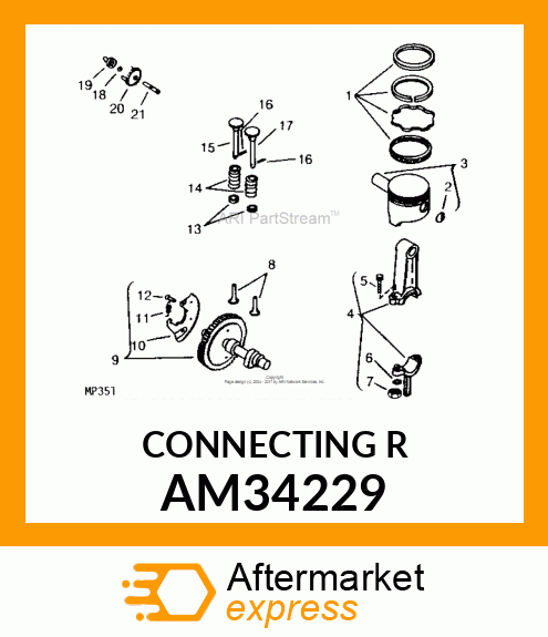 Connecting Rod - CONNECTING ROD ASSY-PUR AM34229