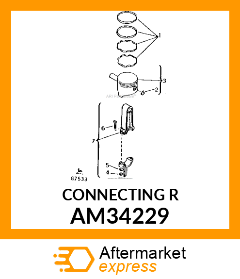 Connecting Rod - CONNECTING ROD ASSY-PUR AM34229