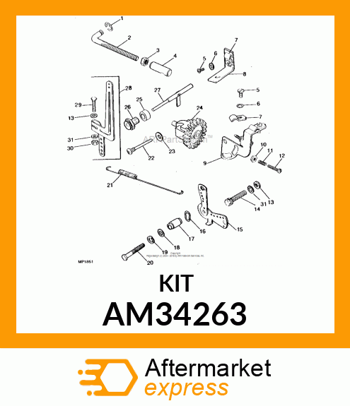 KIT, GOVERNOR SHAFT ASSEMBLY AM34263