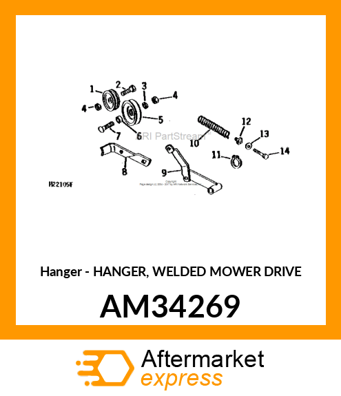 Hanger - HANGER, WELDED MOWER DRIVE AM34269