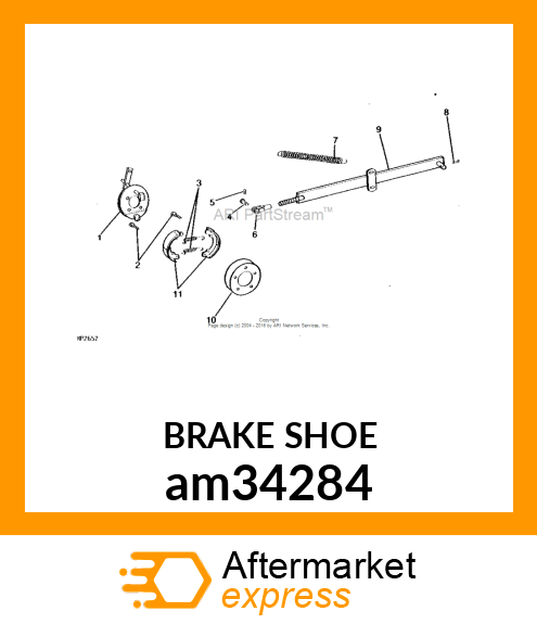 SHOE, BRAKE ASSY am34284