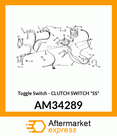 Toggle Switch - CLUTCH SWITCH *SS* AM34289