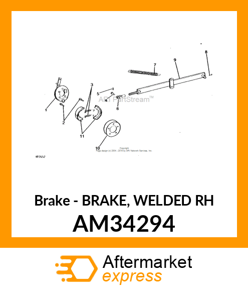 Brake - BRAKE, WELDED RH AM34294