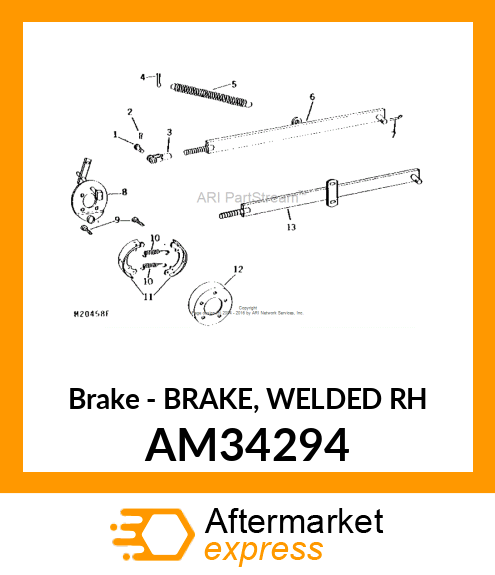 Brake - BRAKE, WELDED RH AM34294