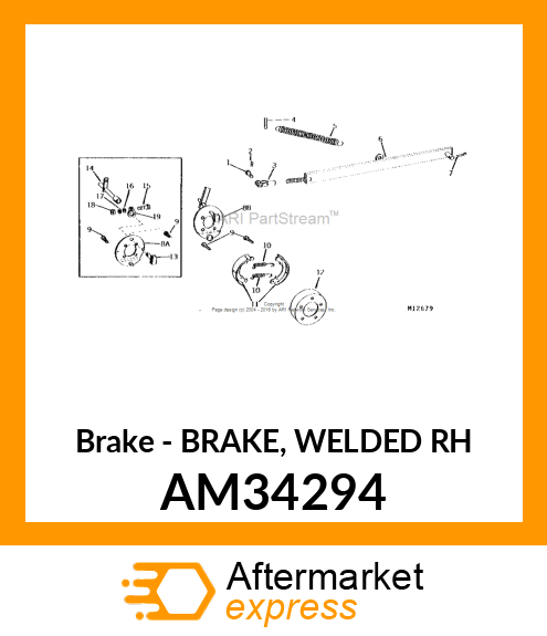 Brake - BRAKE, WELDED RH AM34294