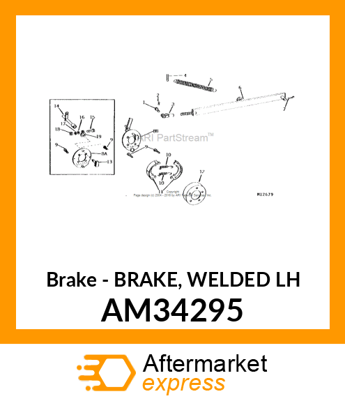 Brake - BRAKE, WELDED LH AM34295