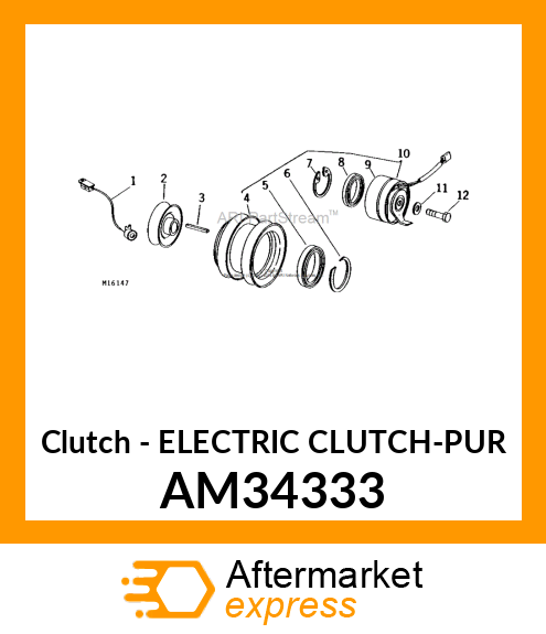 Clutch - ELECTRIC CLUTCH-PUR AM34333