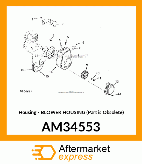 Housing - BLOWER HOUSING (Part is Obsolete) AM34553