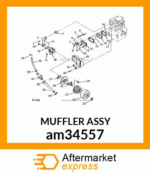 MUFFLER ASSY am34557