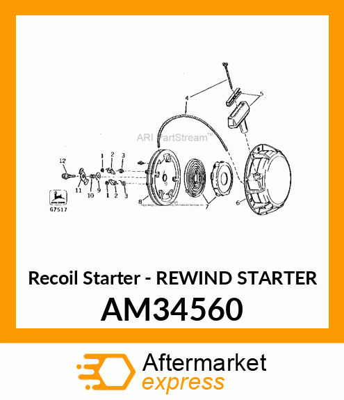 Recoil Starter - REWIND STARTER AM34560