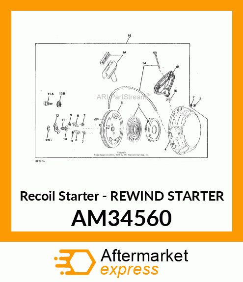 Recoil Starter - REWIND STARTER AM34560