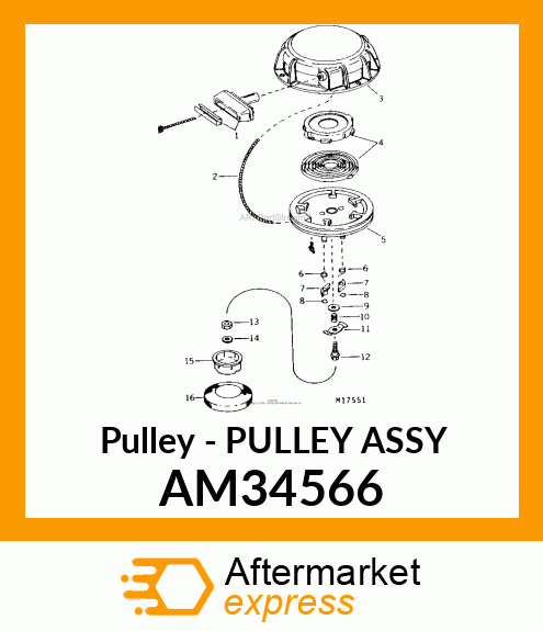 Pulley - PULLEY ASSY AM34566