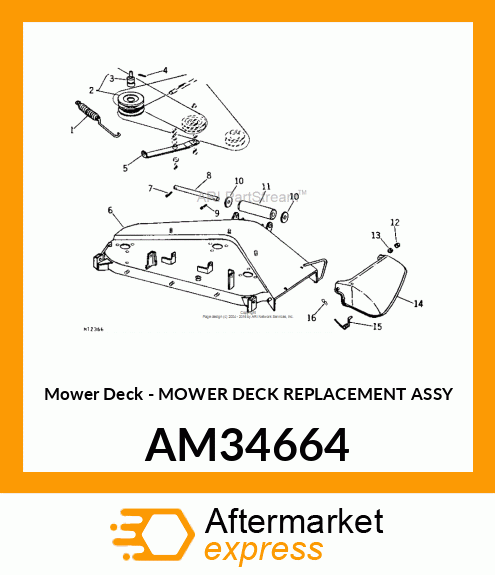 Mower Deck - MOWER DECK REPLACEMENT ASSY AM34664