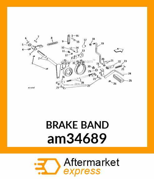 BRAKE BAND, BAND, ASSEMBLED BRAKE am34689