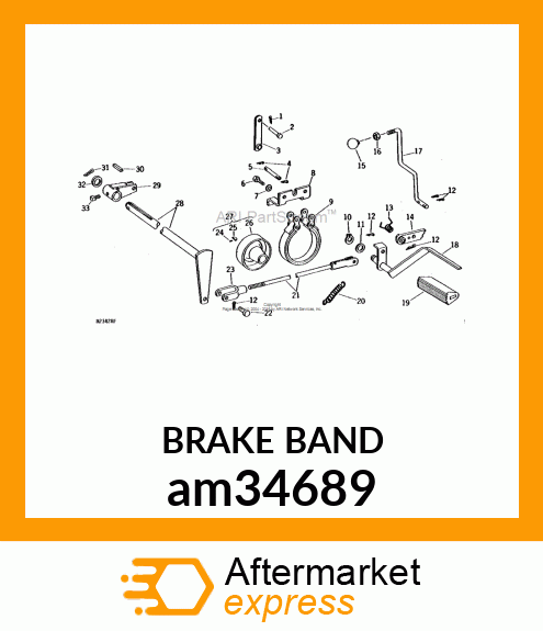 BRAKE BAND, BAND, ASSEMBLED BRAKE am34689