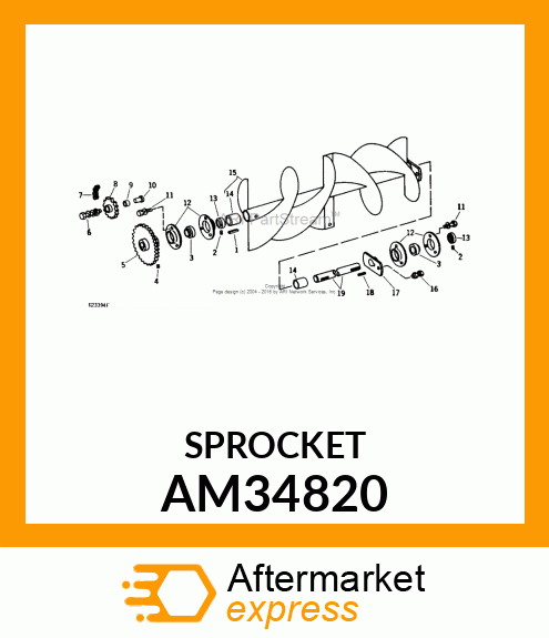 Sprocket Segments - IDLER, W/BEARING AM34820