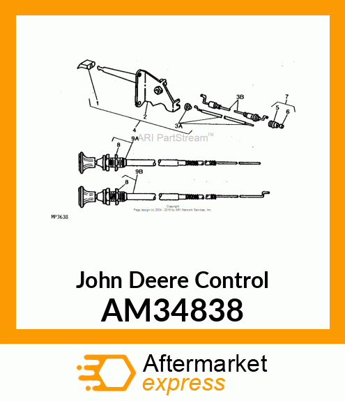 CONTROL, CHOKE amp; THROTTLE ASSY AM34838