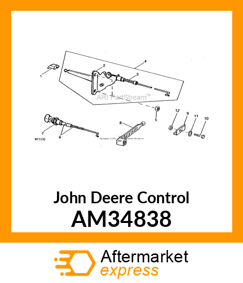 CONTROL, CHOKE amp; THROTTLE ASSY AM34838