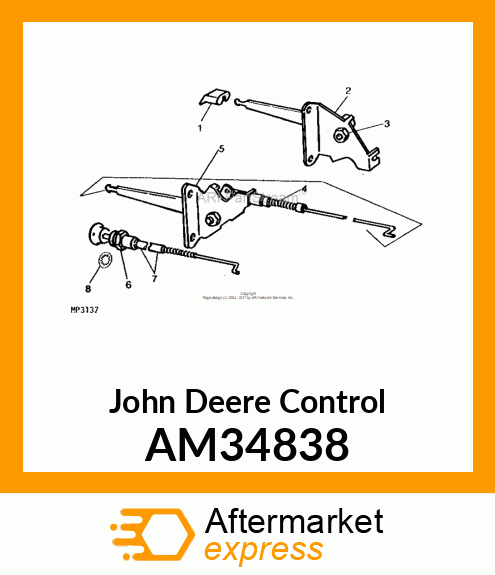 CONTROL, CHOKE amp; THROTTLE ASSY AM34838