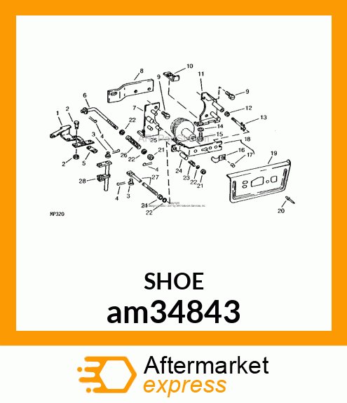 SHOE, WELDED PTO BRAKE am34843