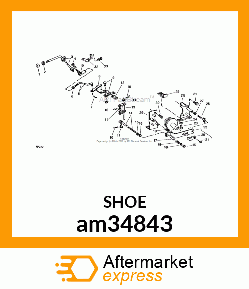 SHOE, WELDED PTO BRAKE am34843