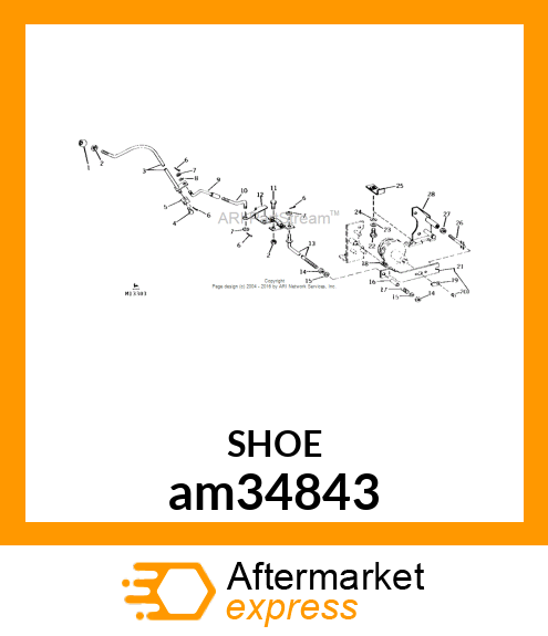 SHOE, WELDED PTO BRAKE am34843