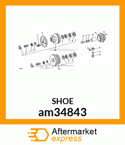 SHOE, WELDED PTO BRAKE am34843