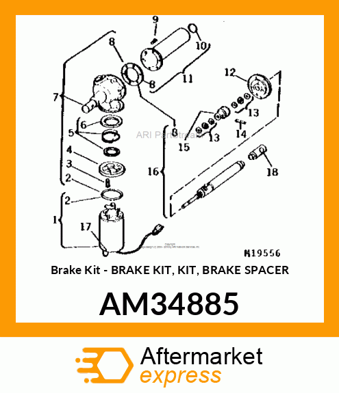 Brake Kit - BRAKE KIT, KIT, BRAKE SPACER AM34885