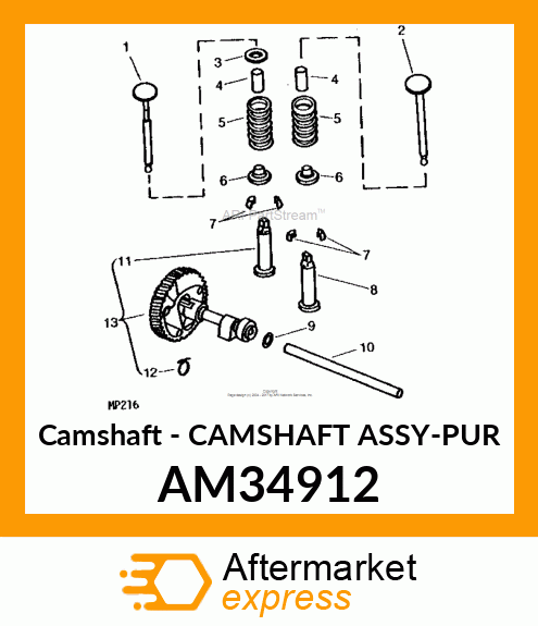 Camshaft - CAMSHAFT ASSY-PUR AM34912