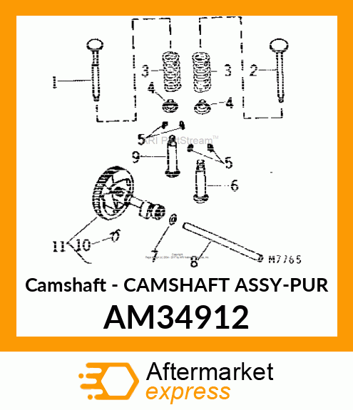 Camshaft - CAMSHAFT ASSY-PUR AM34912