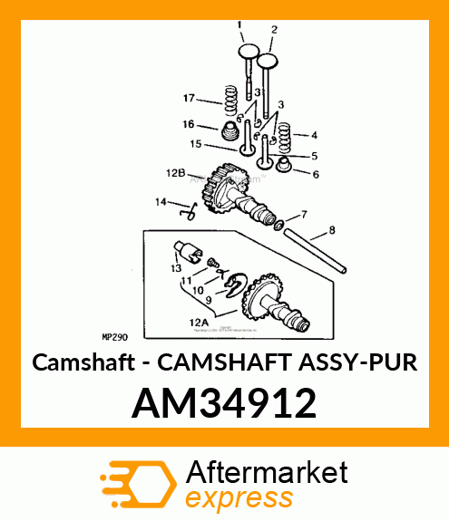 Camshaft - CAMSHAFT ASSY-PUR AM34912