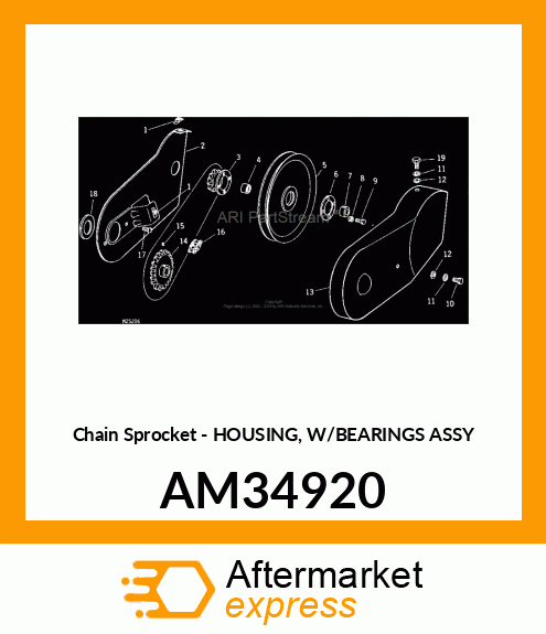 Chain Sprocket - HOUSING, W/BEARINGS ASSY AM34920