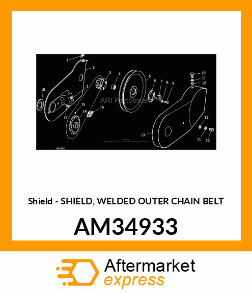 Shield - SHIELD, WELDED OUTER CHAIN BELT AM34933