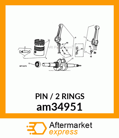 PIN, COUNTERWEIGHT am34951