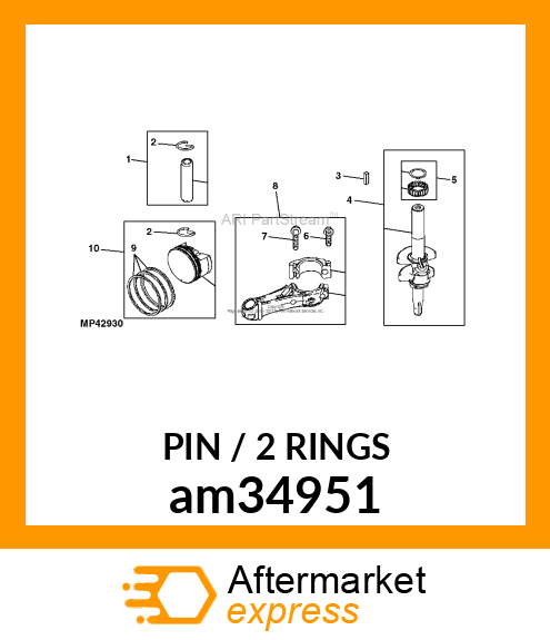 PIN, COUNTERWEIGHT am34951