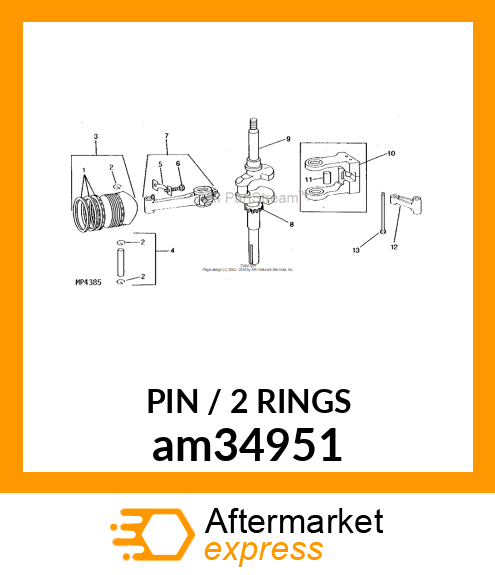 PIN, COUNTERWEIGHT am34951