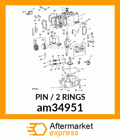 PIN, COUNTERWEIGHT am34951