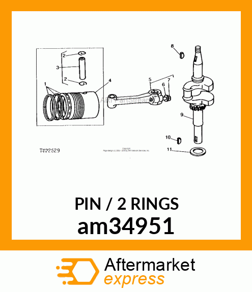 PIN, COUNTERWEIGHT am34951