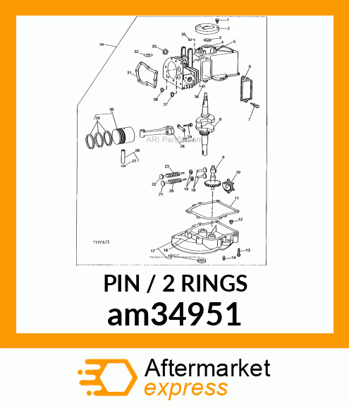 PIN, COUNTERWEIGHT am34951