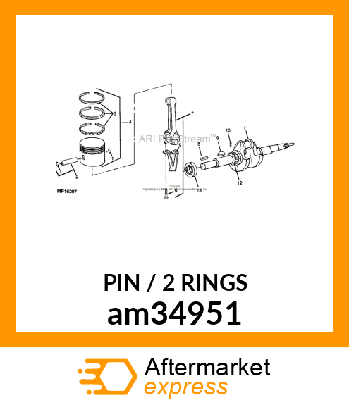 PIN, COUNTERWEIGHT am34951