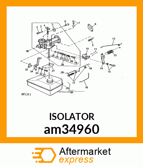 PLATE, STOP SWITCH ASSEMBLY am34960