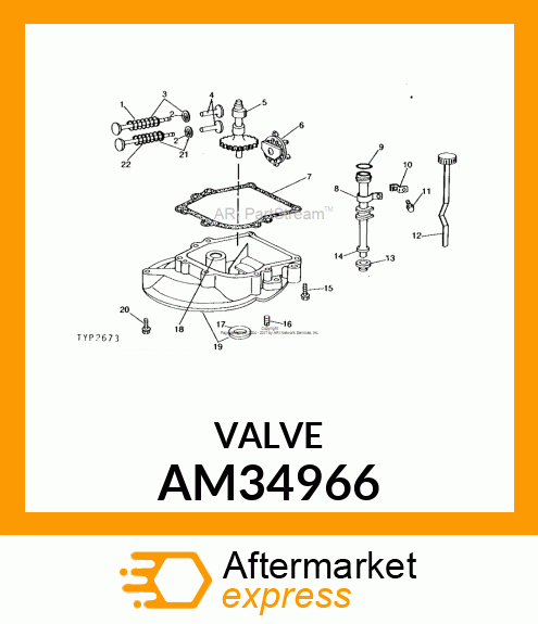 Exhaust Valve - EXHAUST VALVE & RETAINER AM34966