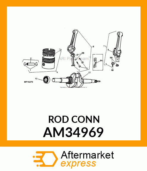 Connecting Rod - CONNECTING ROD ASSY AM34969