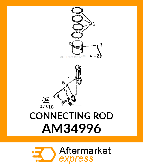 Connecting Rod - CONNECTING ROD ASSY-PUR AM34996