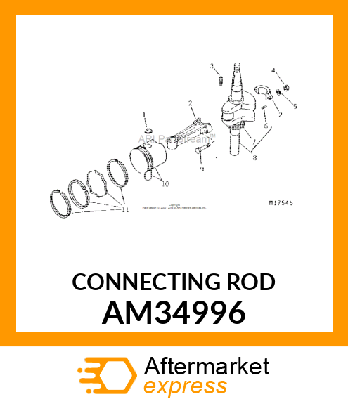 Connecting Rod - CONNECTING ROD ASSY-PUR AM34996