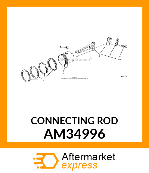 Connecting Rod - CONNECTING ROD ASSY-PUR AM34996