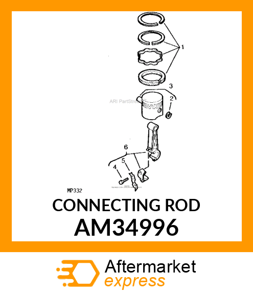 Connecting Rod - CONNECTING ROD ASSY-PUR AM34996